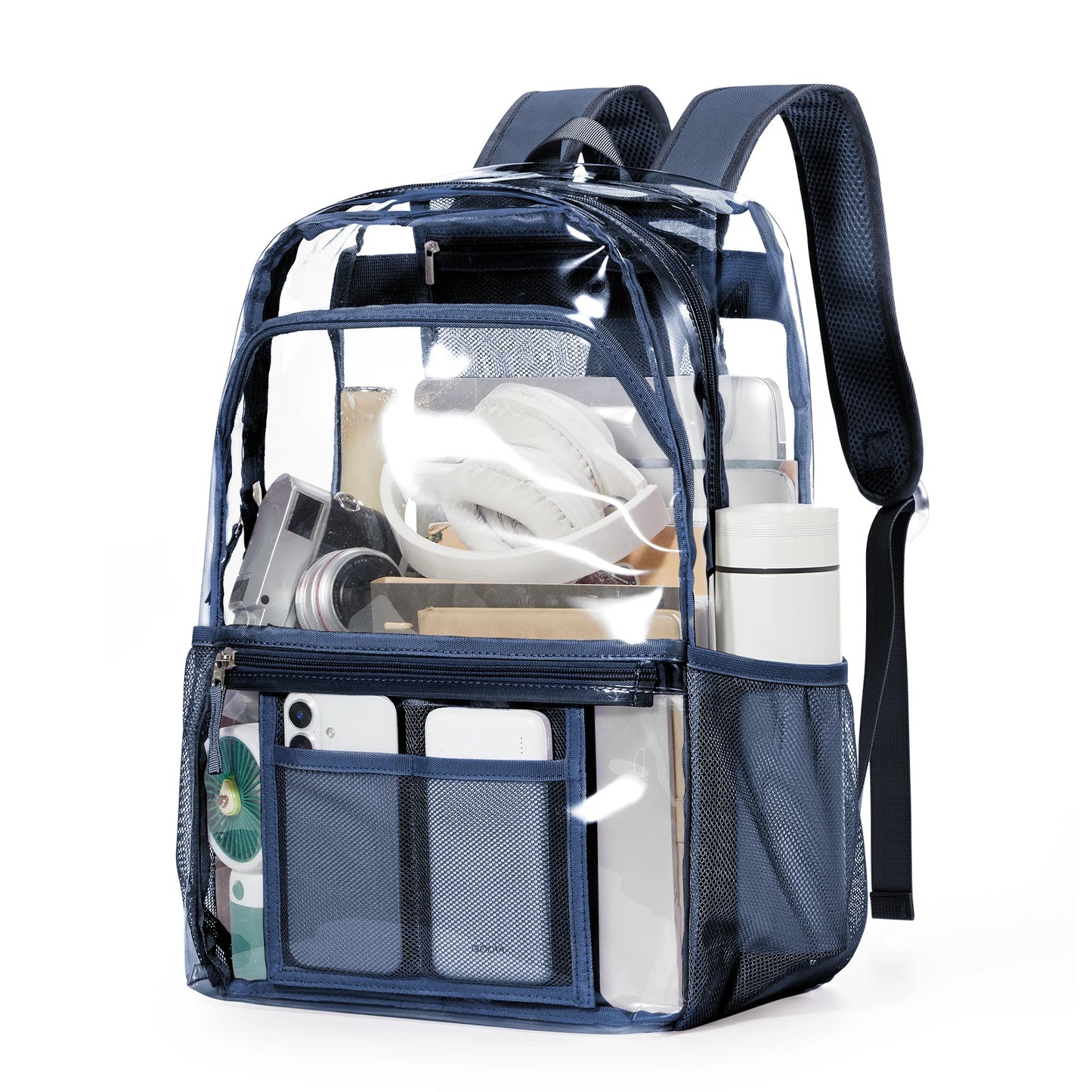 Grand Sac a Dos Transparent bleu
