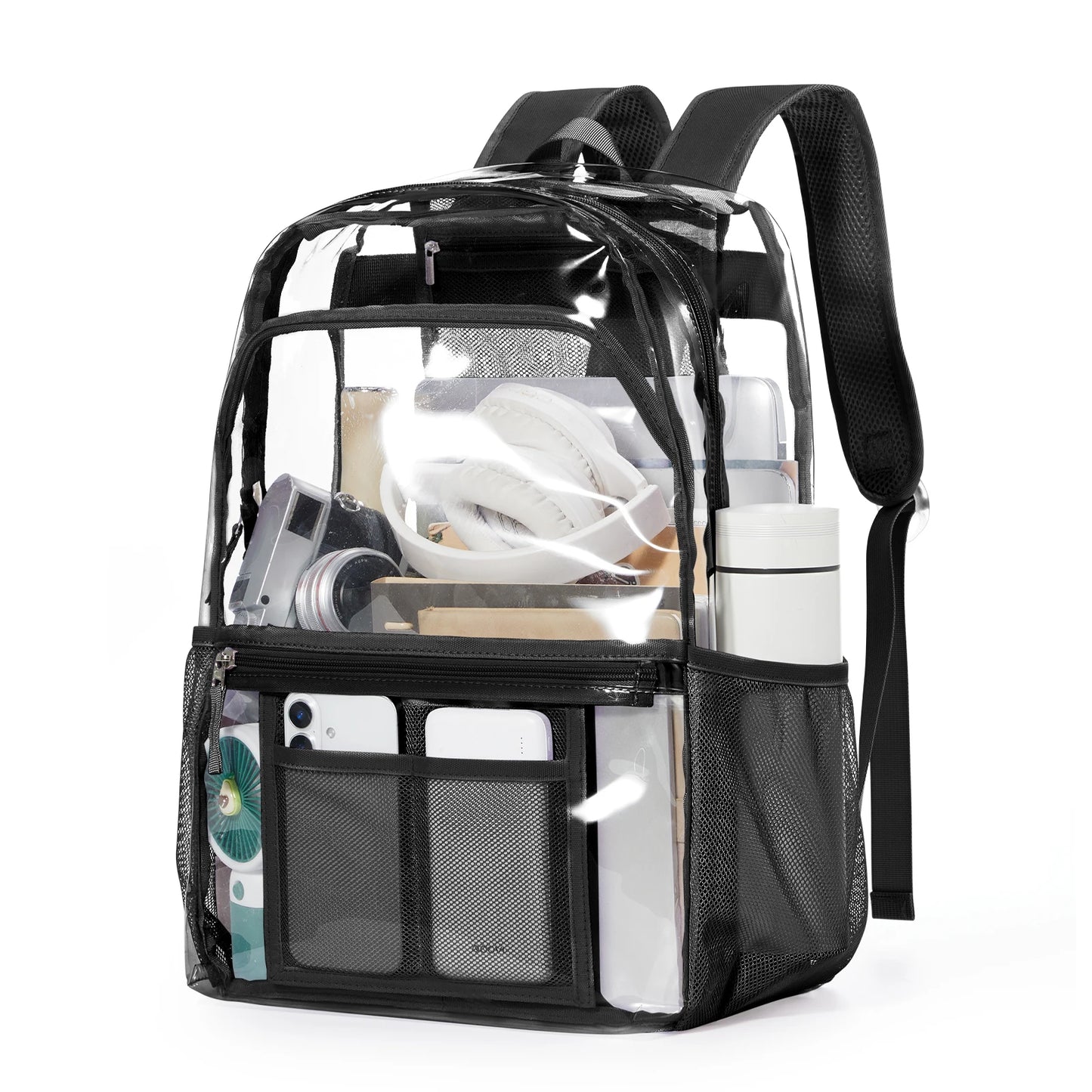 Grand Sac a Dos Transparent noir