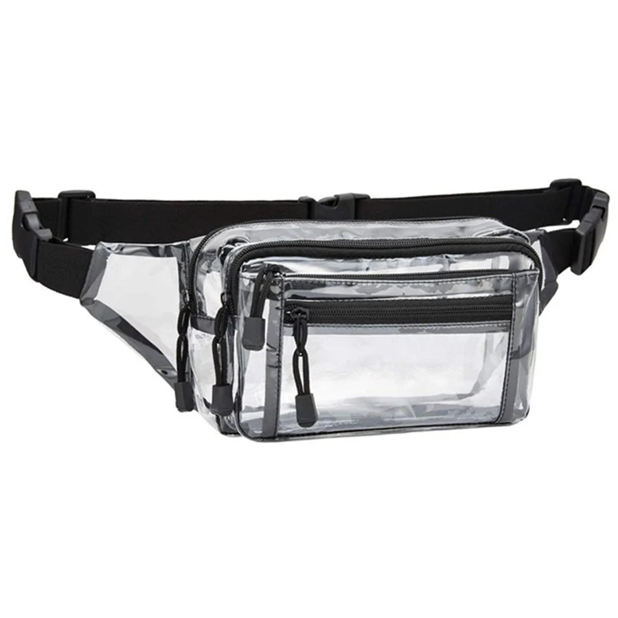 Sac banane transparent homme