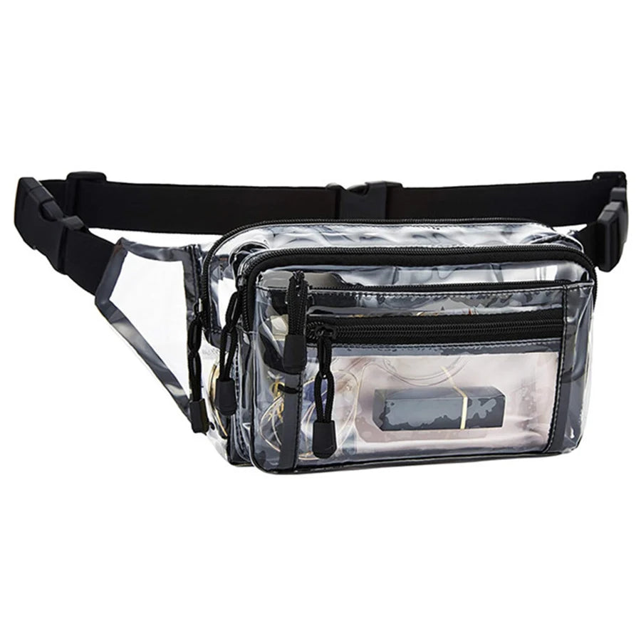 Sac banane transparent homme
