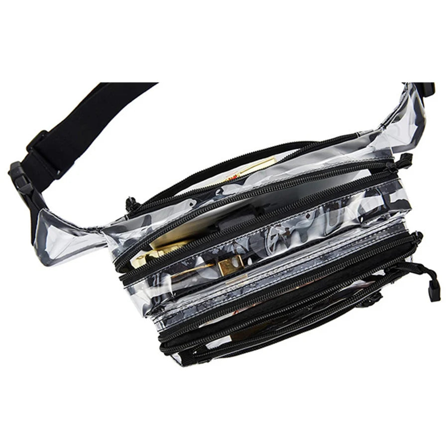 Sac banane transparent homme