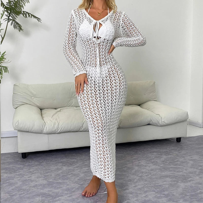 Robe transparente blanche