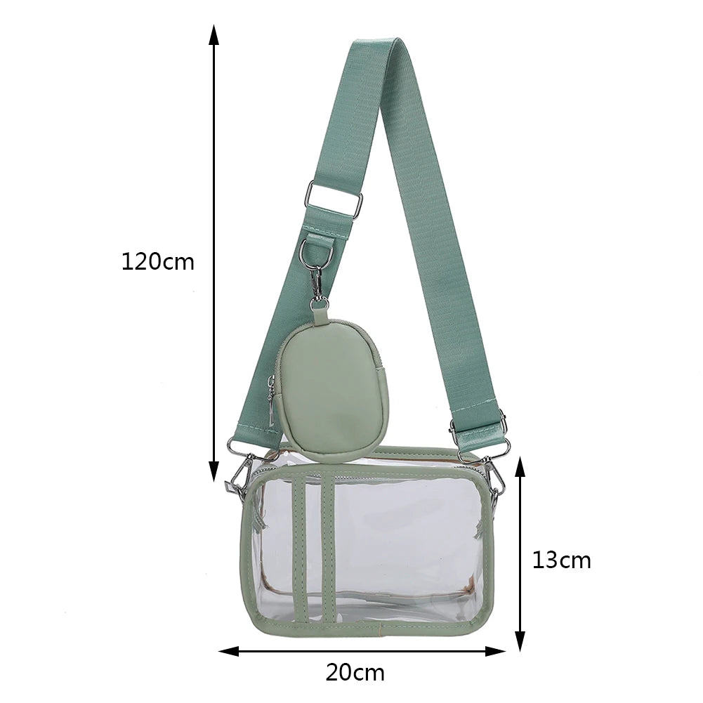 Sac Bandoulière Transparent Vert