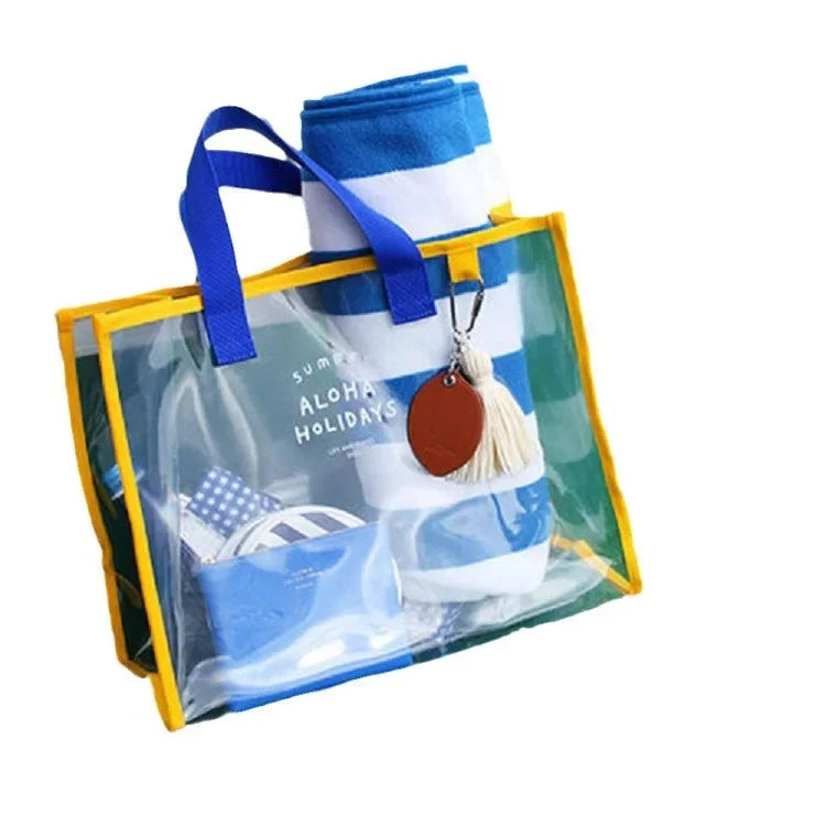 Sac de plage en plastique transparent