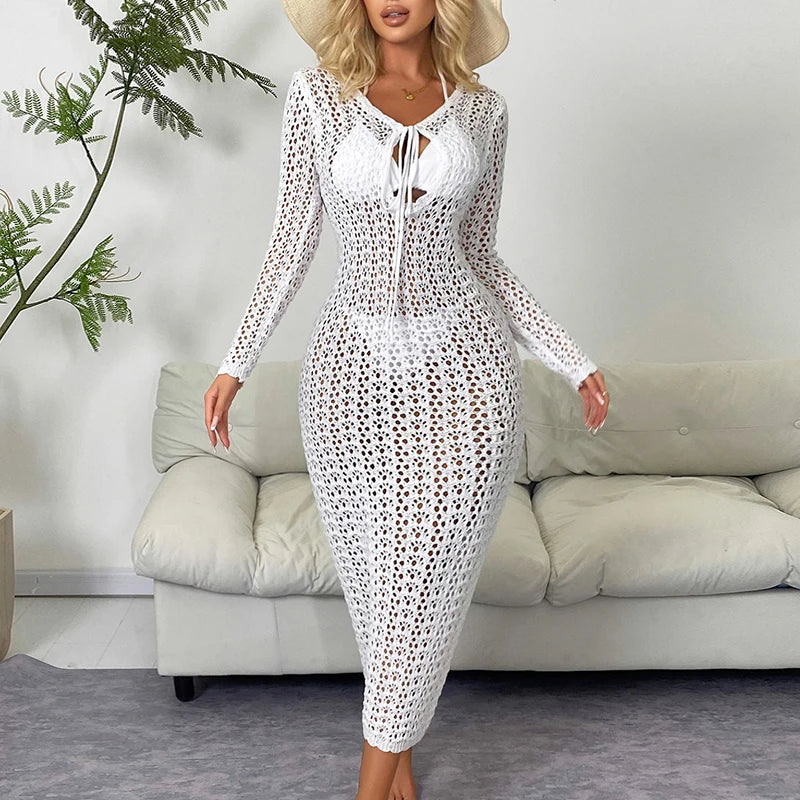 Robe transparente blanche