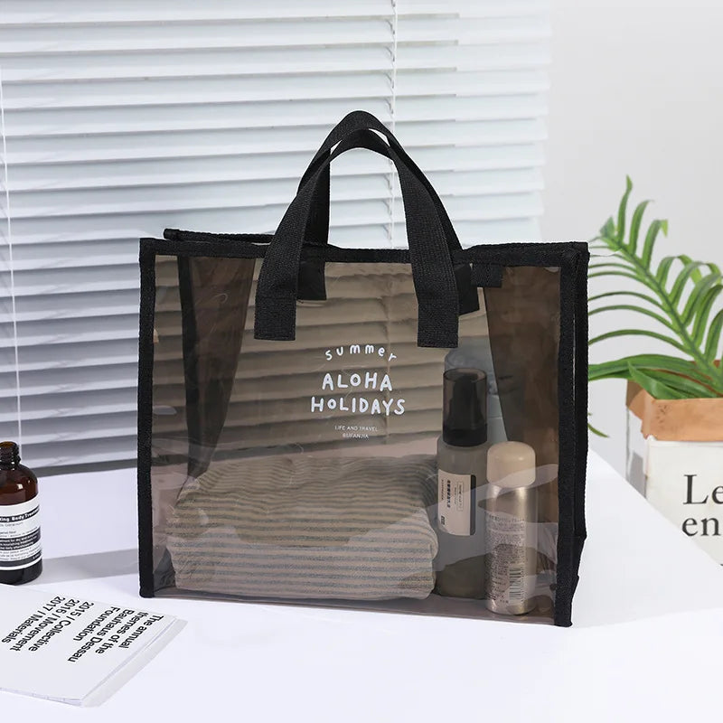 Sac de plage en pvc transparent