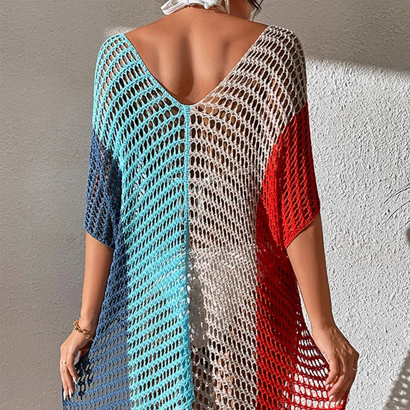 Robe plage transparente colorée