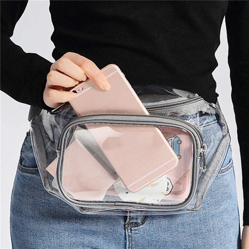 Sac banane transparent rose