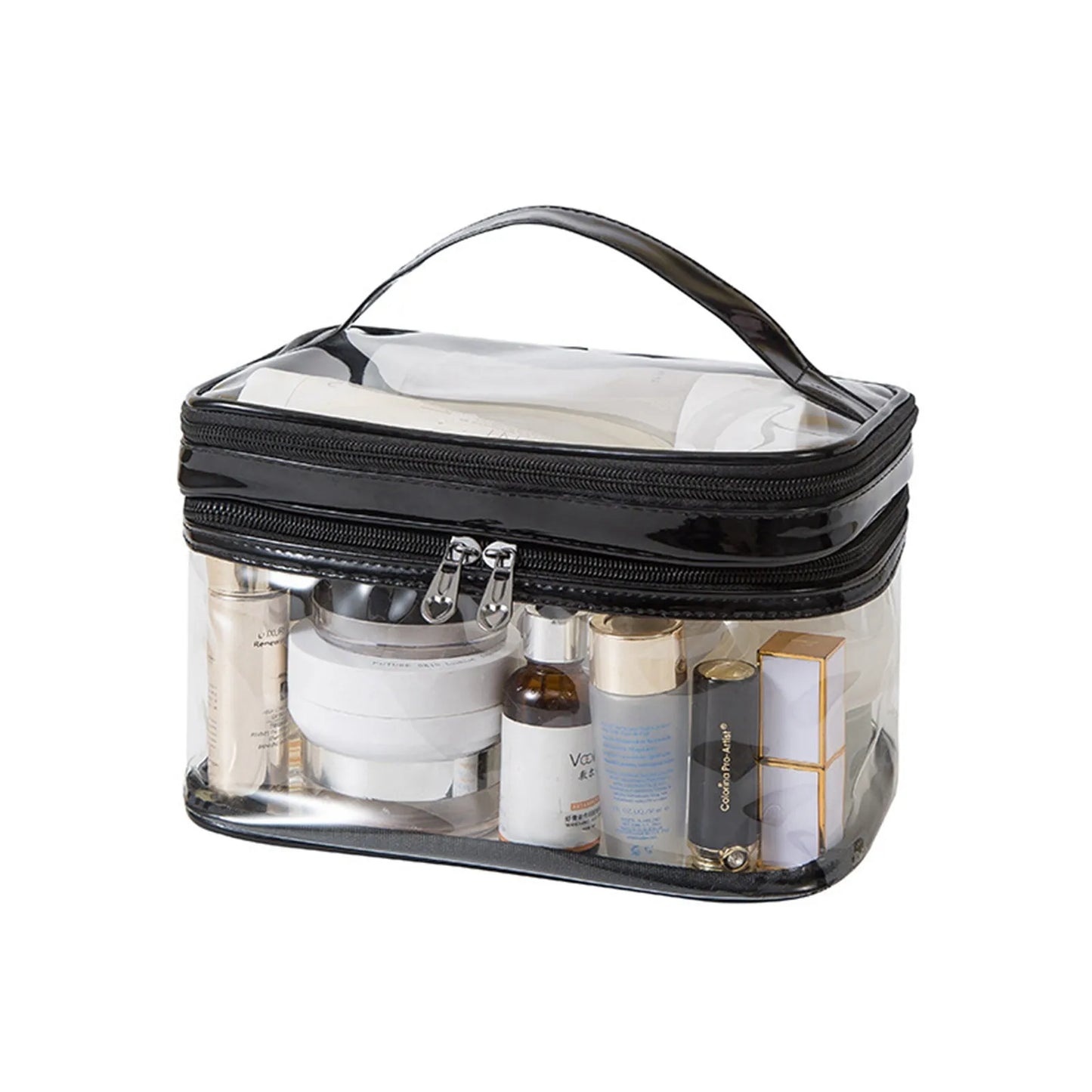 Grande Trousse De Toilette Transparente Rose