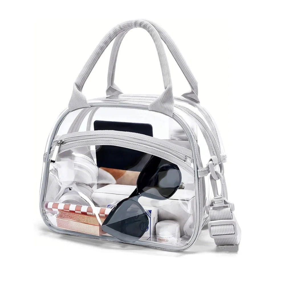 Sac à Main Transparent Bandoulière Femme Rose