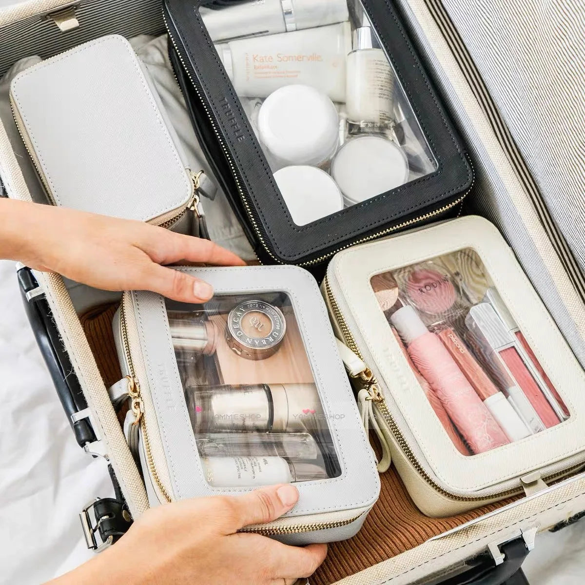 Trousse Transparente Rose