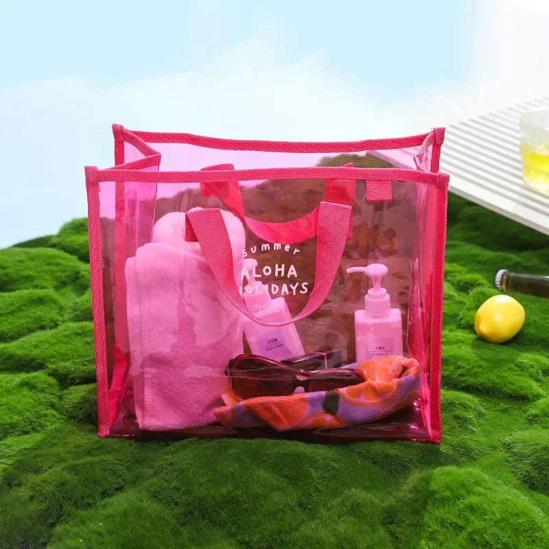 Sac de plage en pvc transparent