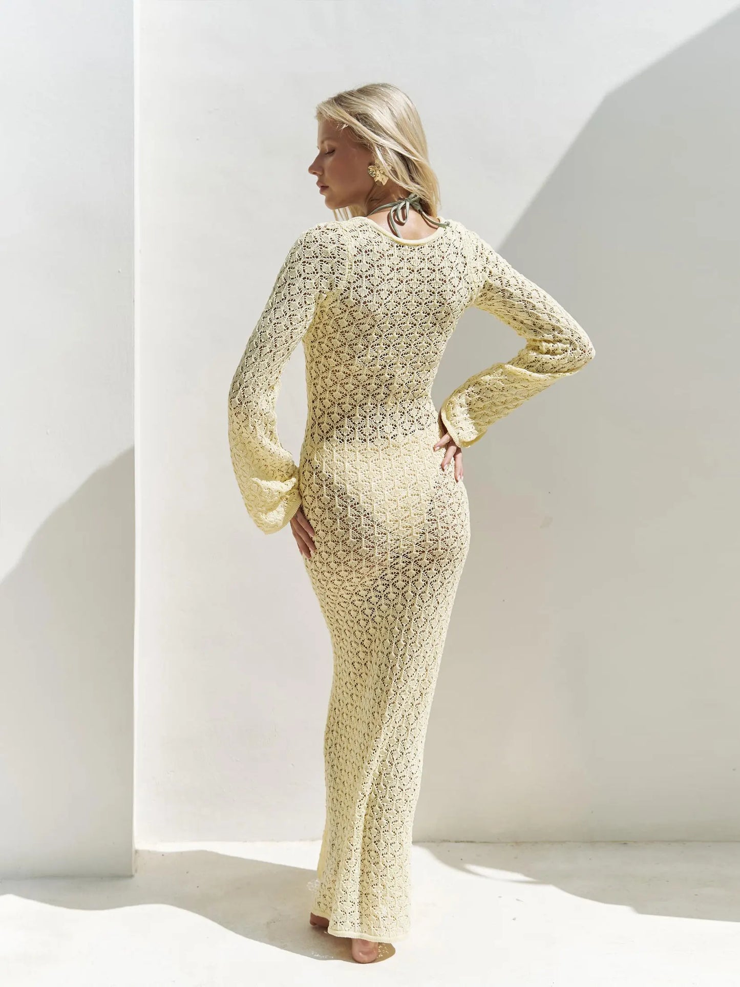 Robe Longue Transparente En Bas