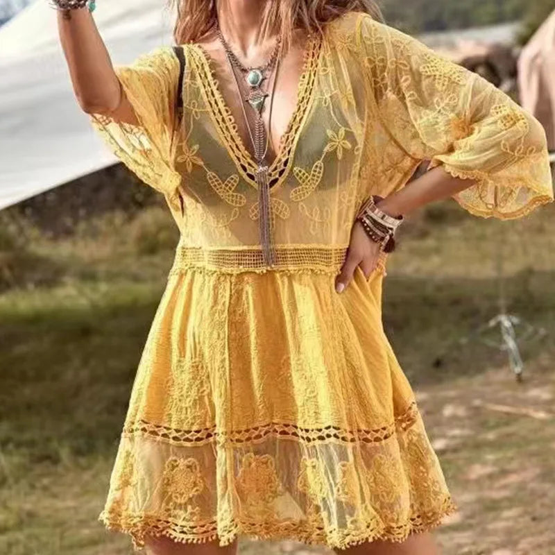 Robe Fleurie Transparente