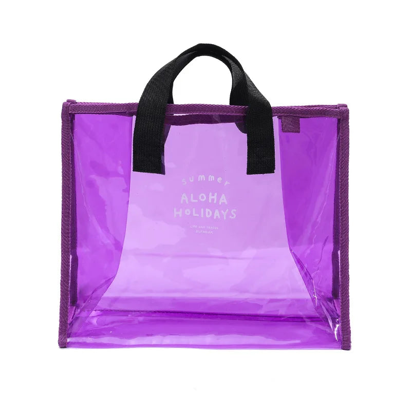 Sac de plage en pvc transparent