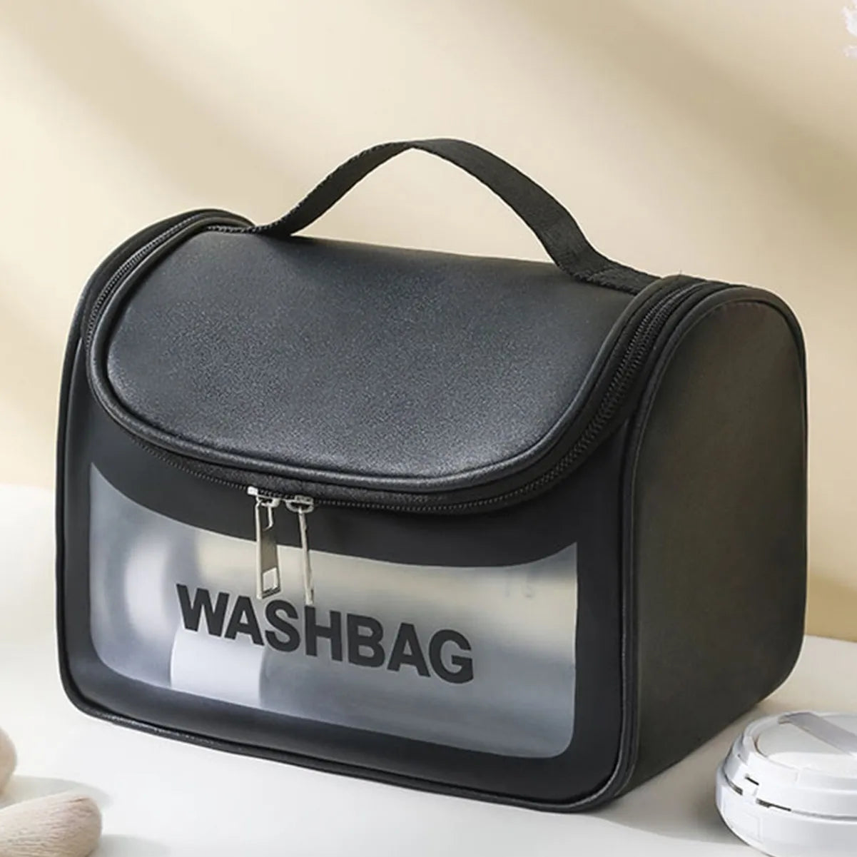 Trousse Transparente Couleur Jaune