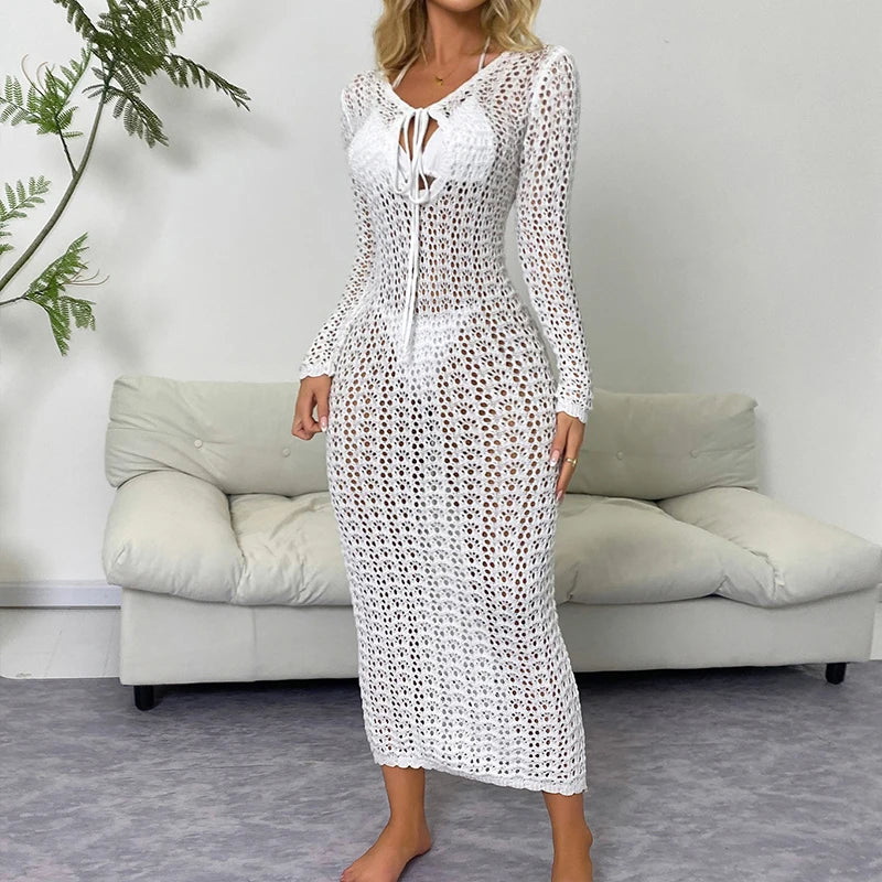 Robe transparente blanche