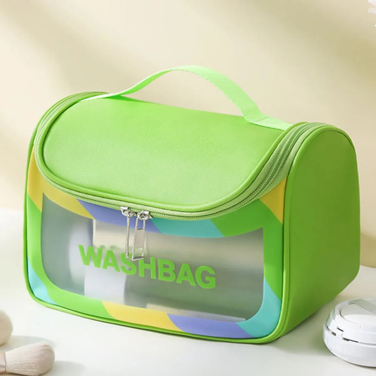 Trousse Transparente Couleur Jaune