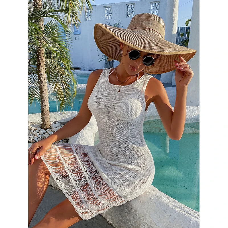 Robe Blanche Moulante Transparente