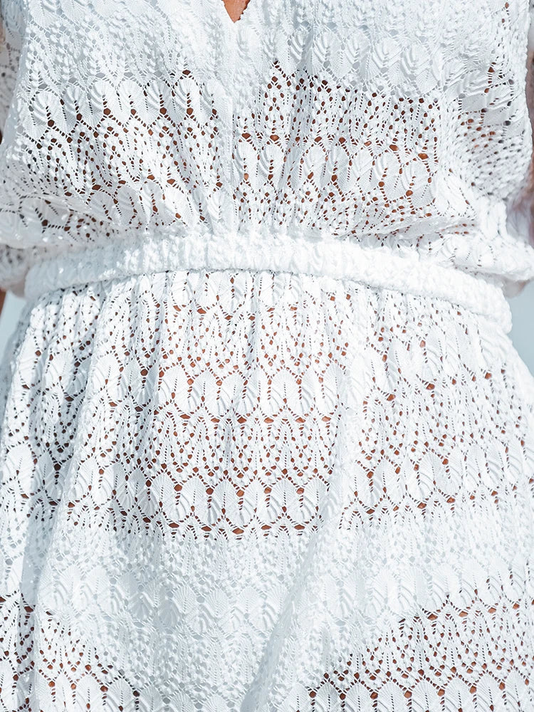 Mini Robe Blanche Transparente