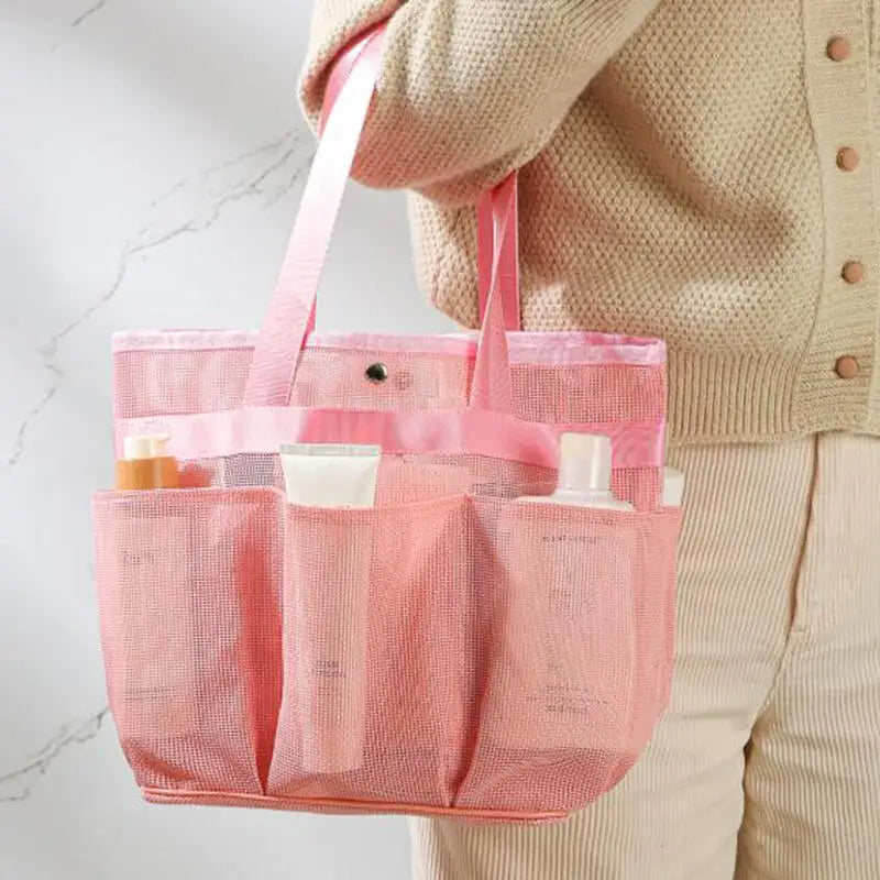 Sac de plage transparent rose