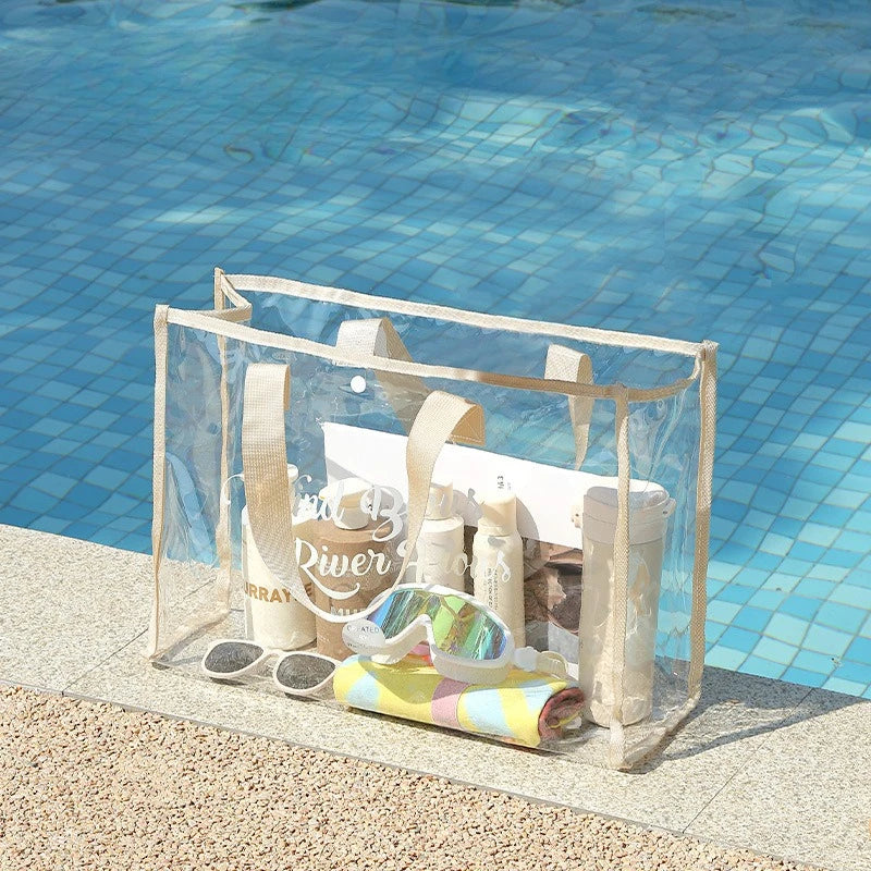 Sac de plage plastique transparent