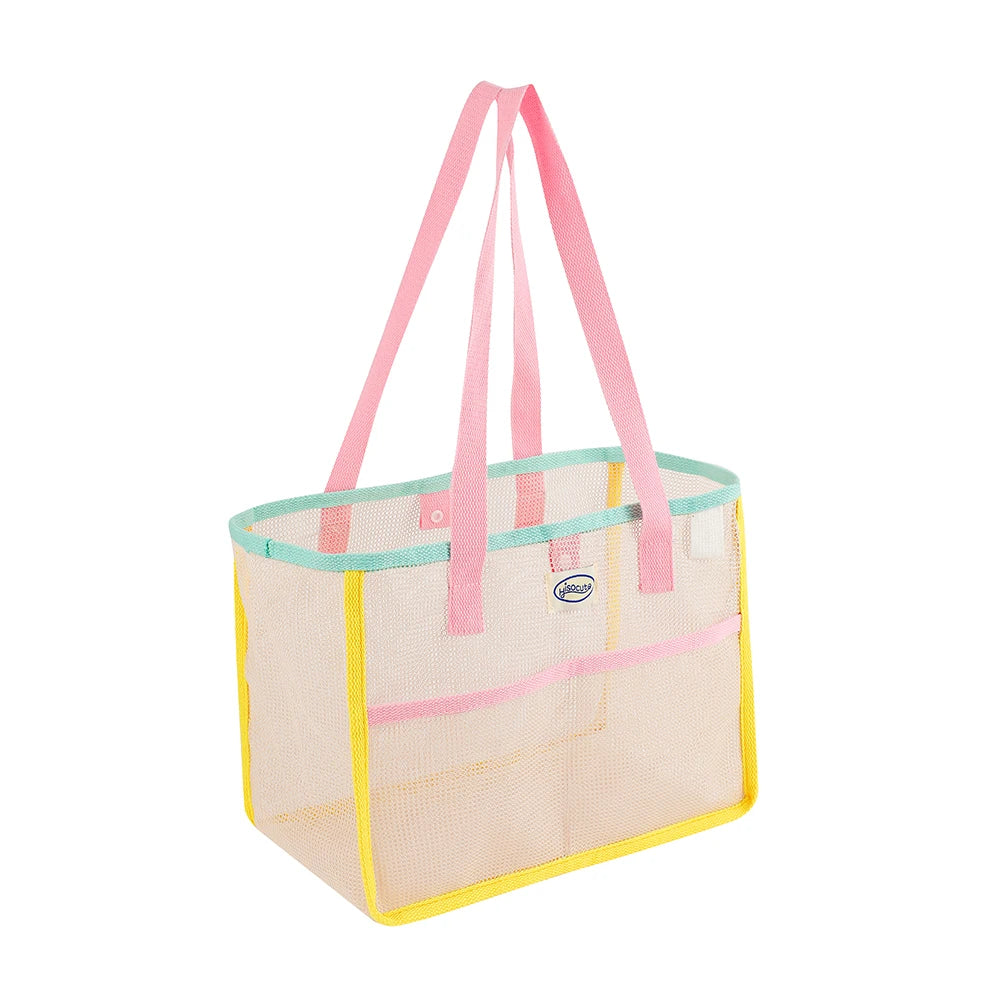 Mxzzand Grand sac de plage en filet de maille, Sac de plage transparent Mxzzand Grand sac de plage en filet de maille, Sac de plage transparent
