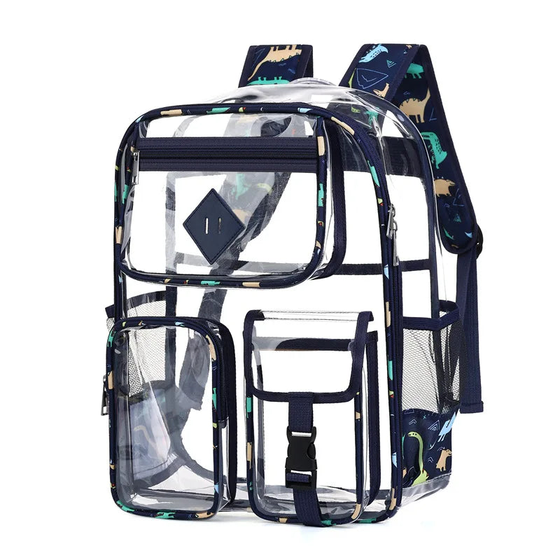 Sac a Dos En Plastique Transparent noir