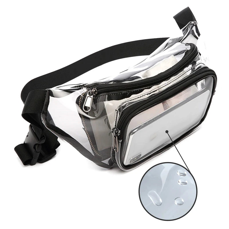 Sac banane transparent rose