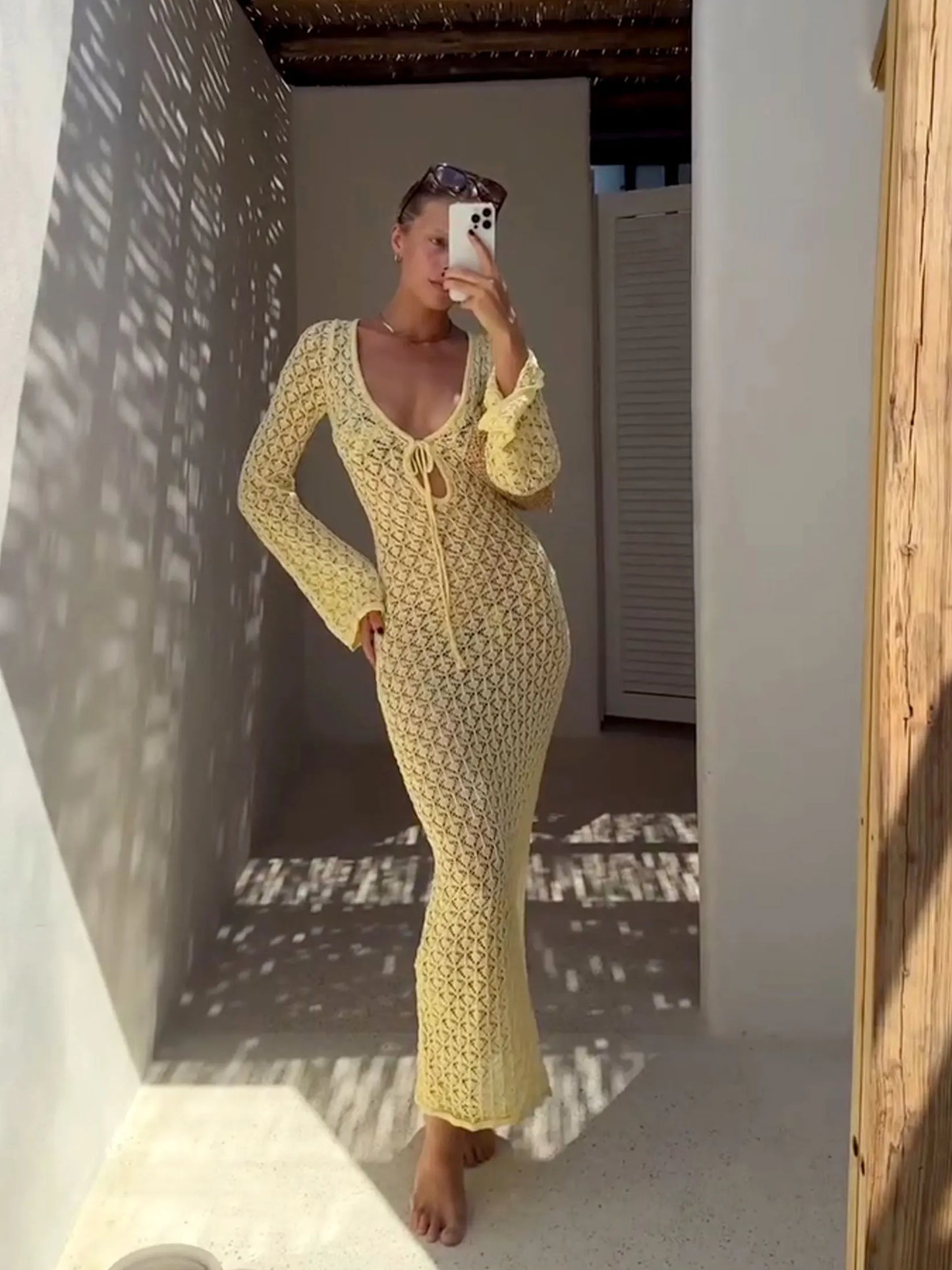 Robe Longue Transparente En Bas