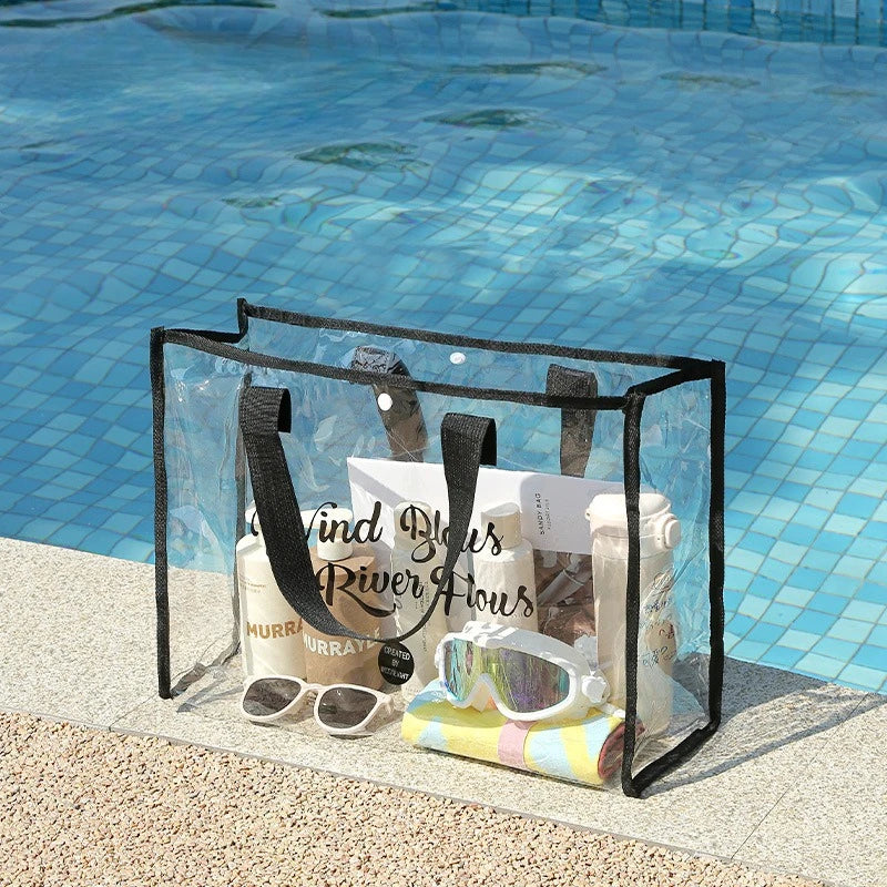 Sac de plage plastique transparent