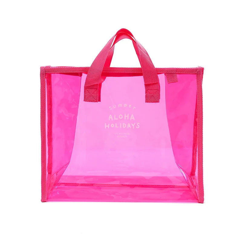Sac de plage en pvc transparent