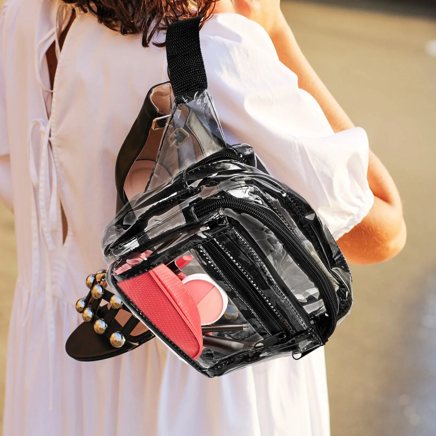Sac banane plastique transparent
