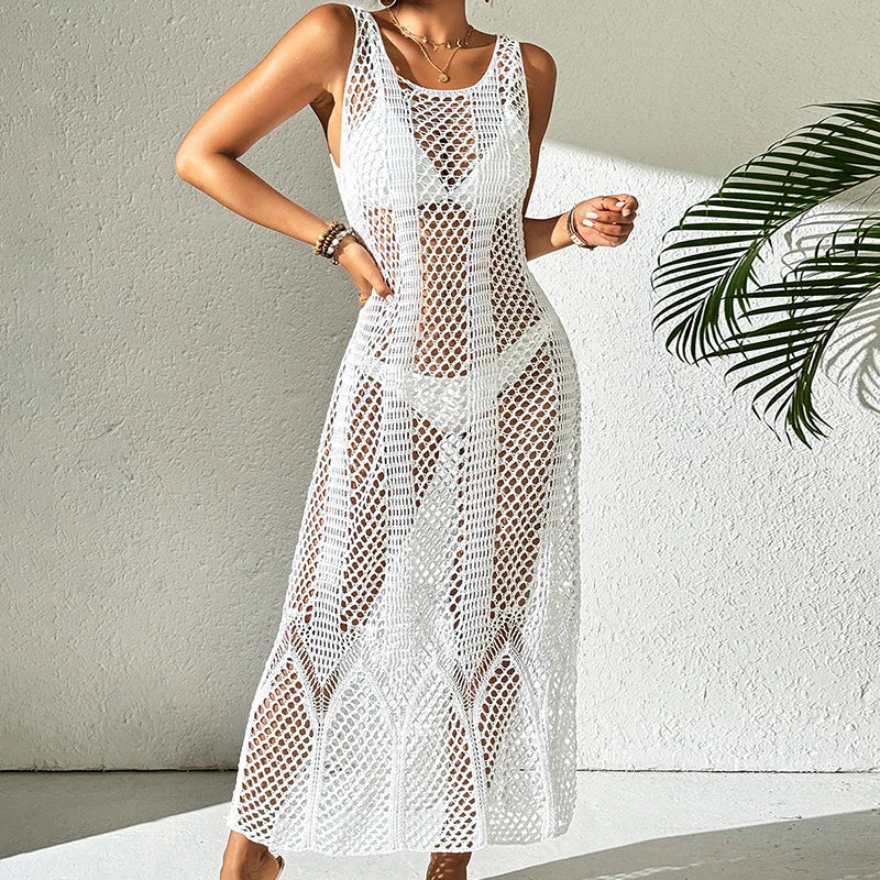 Robe Longue Blanche Transparente