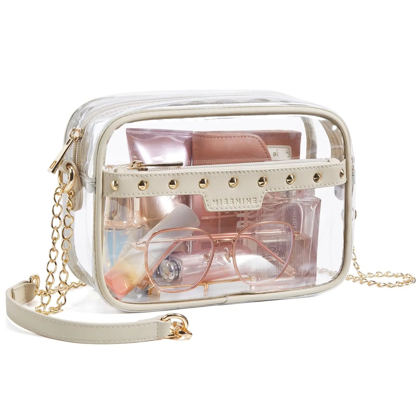 Sacoche Plastique Transparente Rose