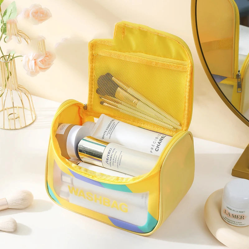 Trousse Transparente Couleur Jaune
