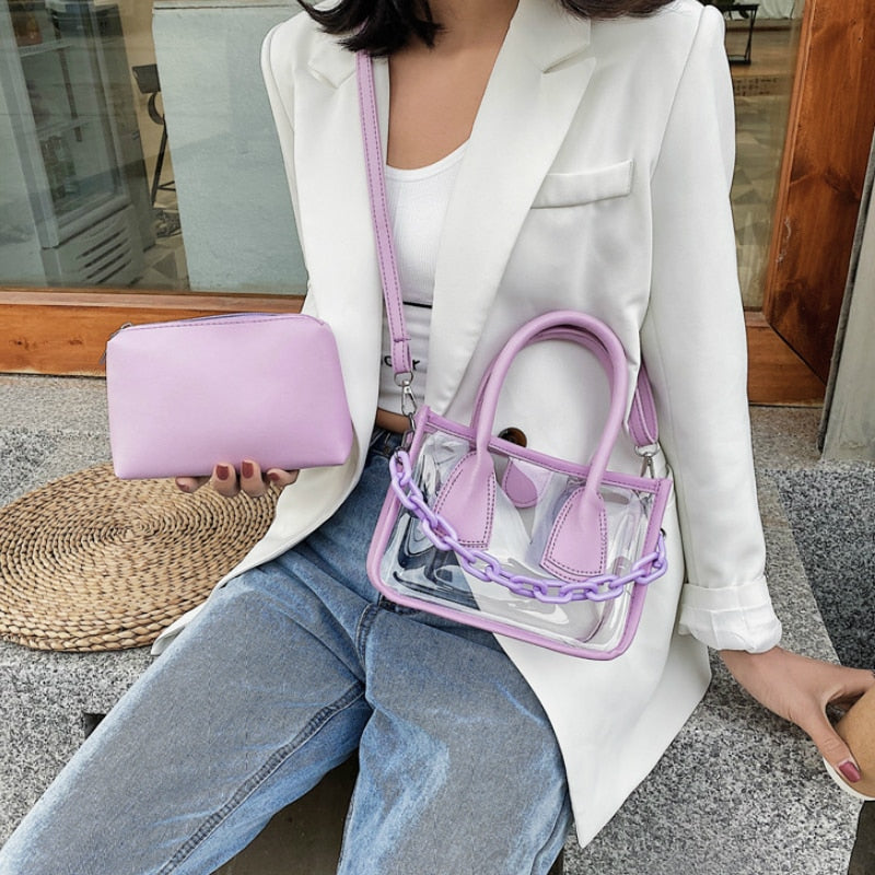 Sacoche Transparente Violet