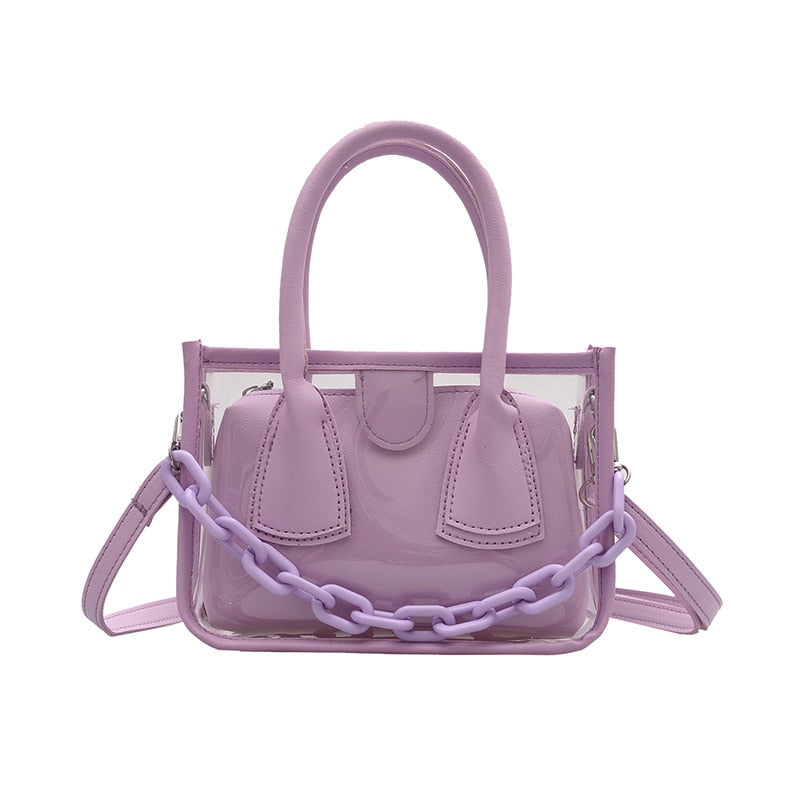 Sacoche Transparente Femme Violet