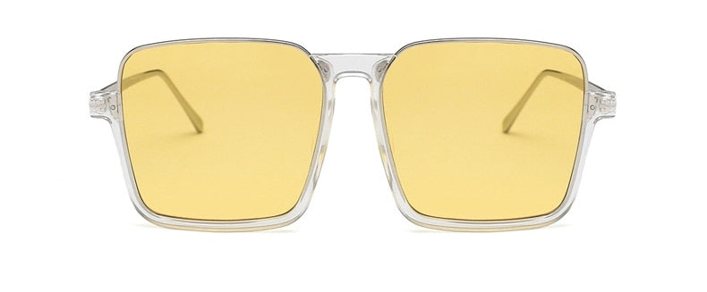 Lunette Monture Transparente avec verre en jaune