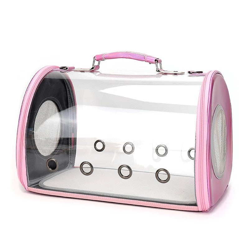 Valise Transparente Chat Rose