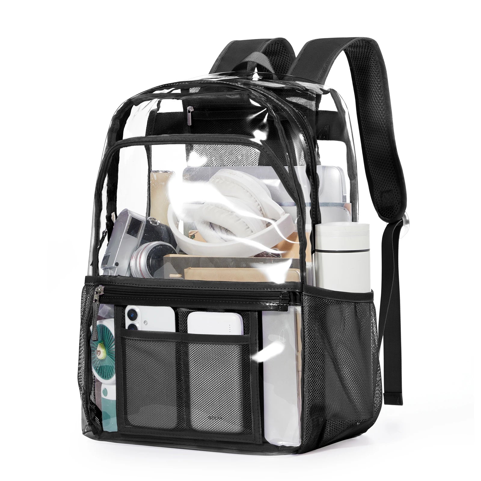 Grand Sac a Dos Transparent noir