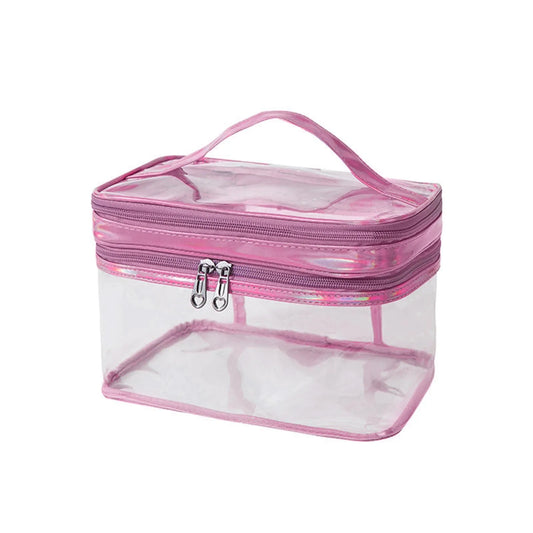 Grande Trousse De Toilette Transparente Rose