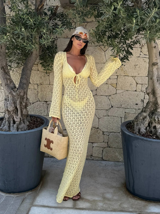 Robe Longue Transparente En Bas