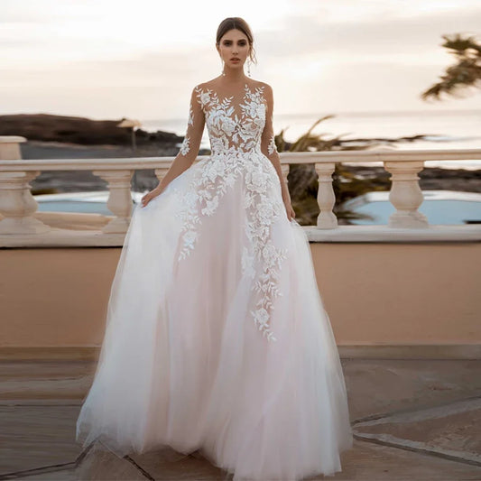 Robe de mariee manche transparente