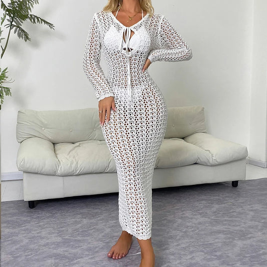 Robe transparente blanche