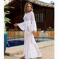 Robe longue plage blanche transparente