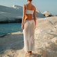Robe blanche transparente dos nu