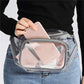 Sac banane transparent rose