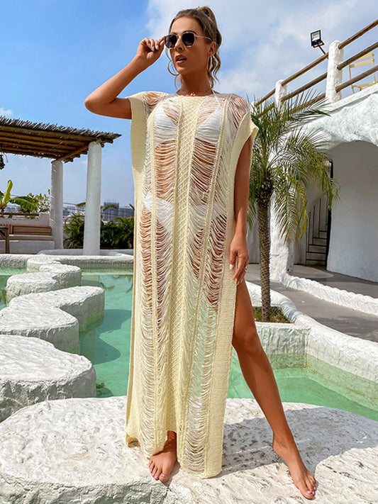 Robe de plage longue transparente