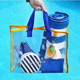 Sac de plage en plastique transparent